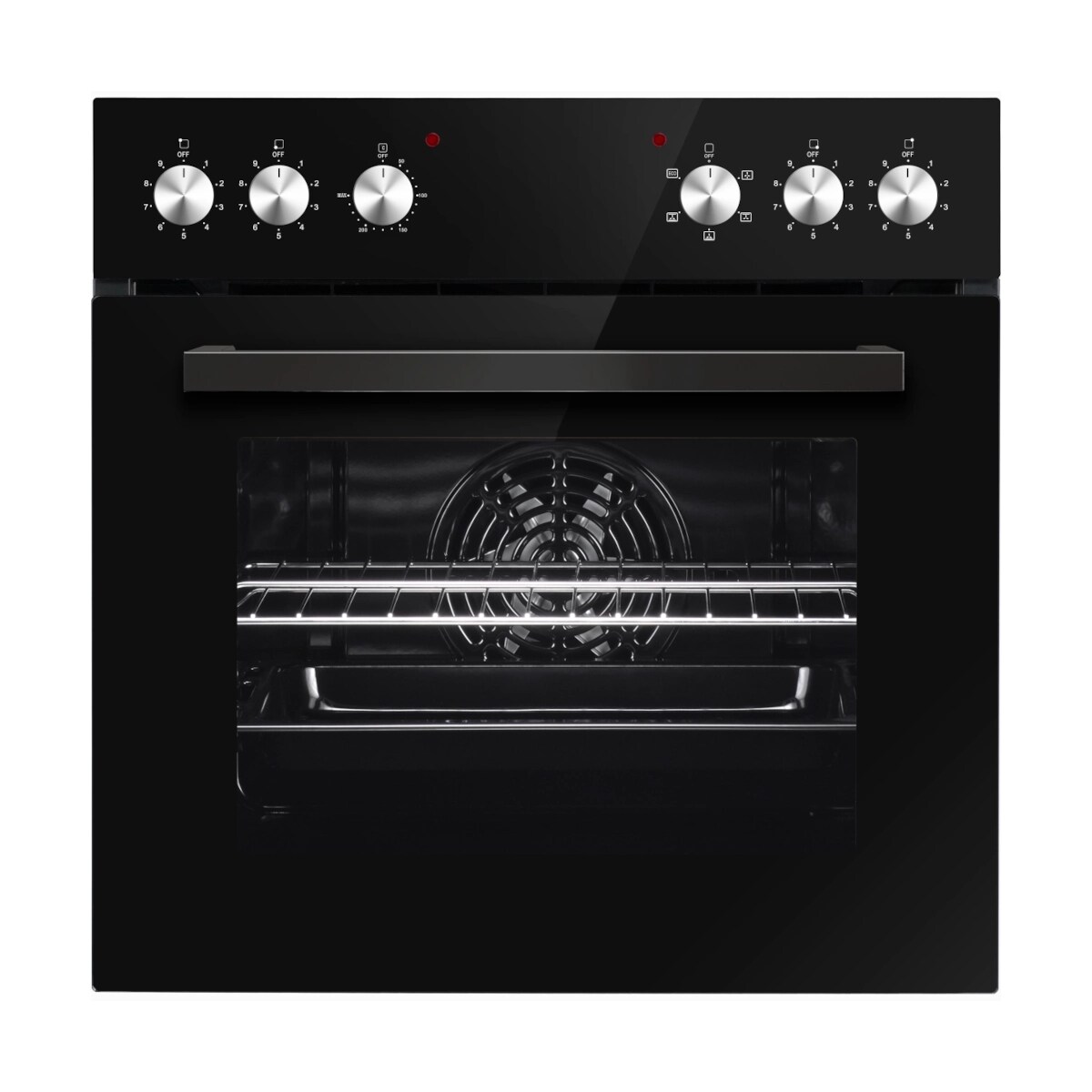 PKM Einbauherdset EHSM4B, EEK A, 5 Backofen Funktionen, Schwarze Glasblende Image