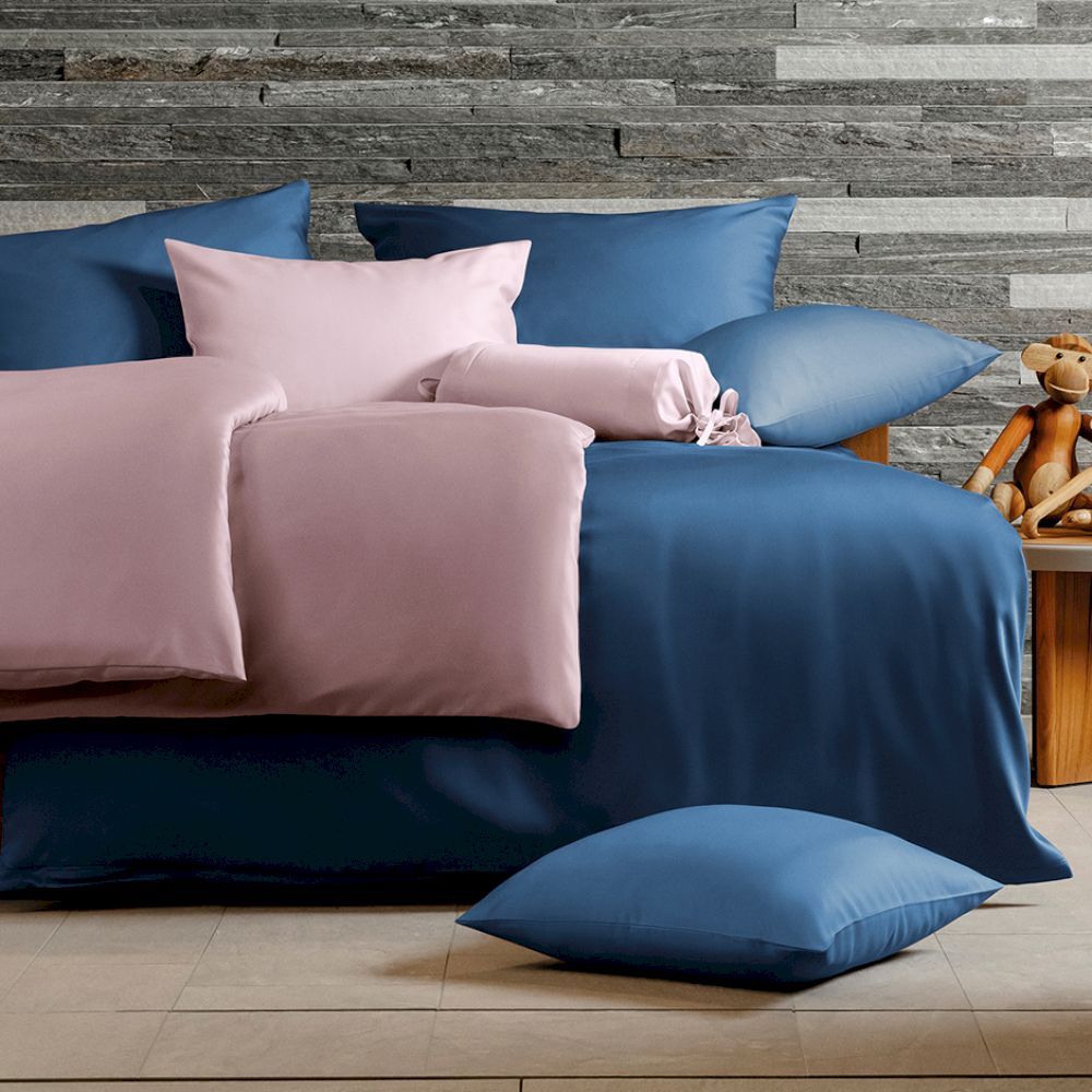 Hefel Luxus »Classic Uni« Tencel Bettwäsche rosa / Bettbezug (Bettwäsche) / 200x220 cm Image