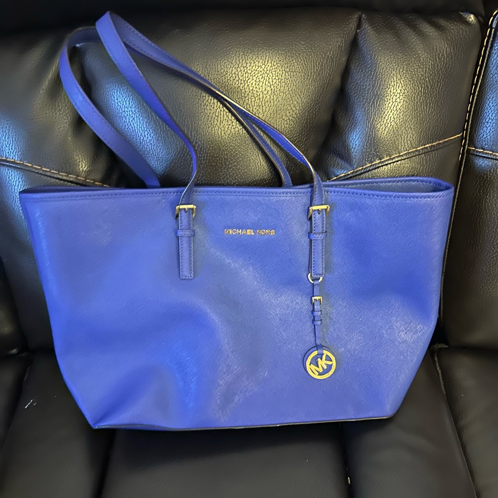 Michael Kors Bags | Blue Michael Kors Tote Handbag | Color: Blue | Size: Os