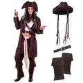 Fun Shack Pirate Costume Adult Men, Pirate Costumes for Men, Mens Pirate Costume Mens, Pirate Fancy Dress Men, Medium