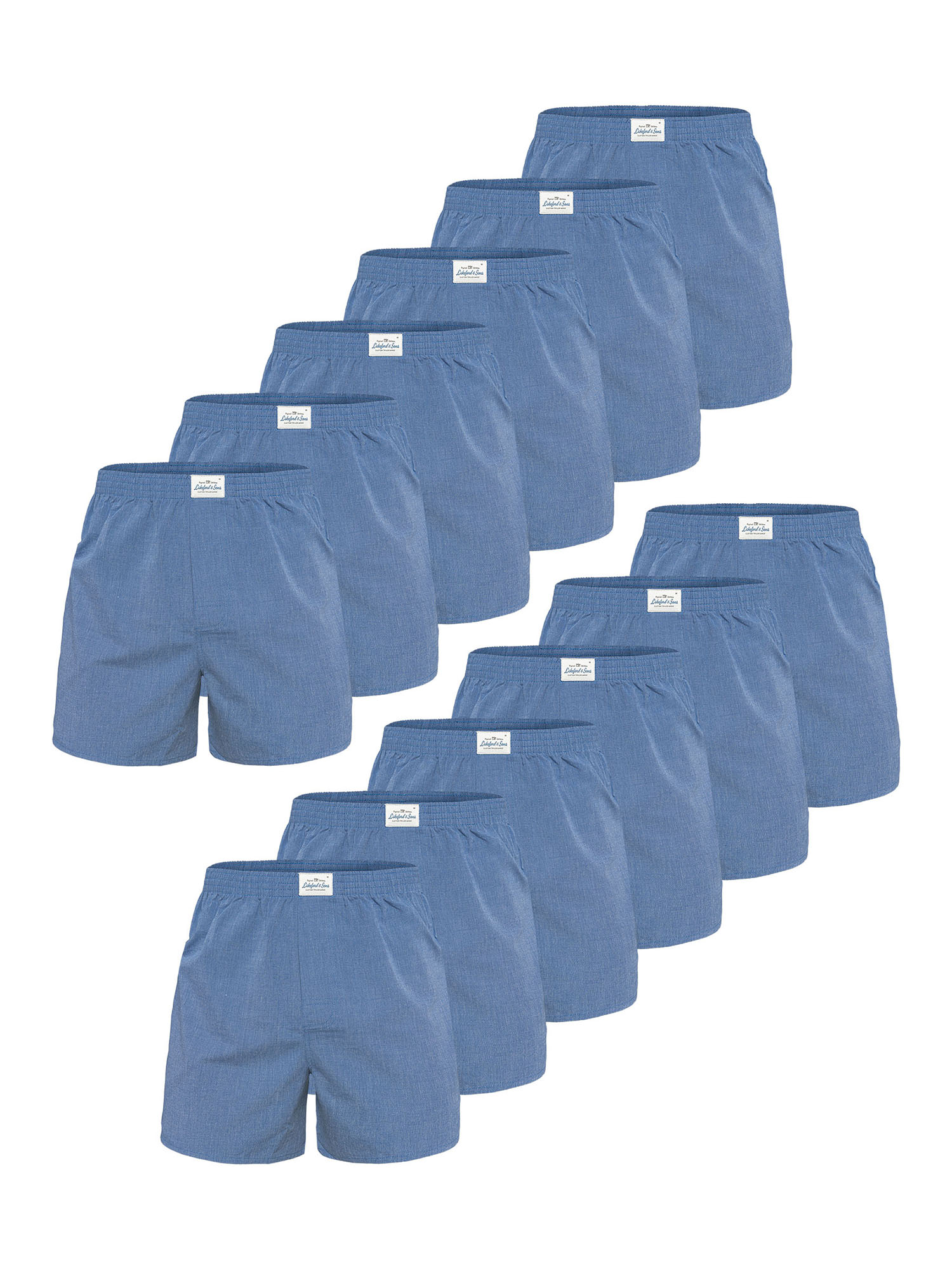 Lakeford & Sons Herren Boxer American Boxershorts Herren 12-Pack in klassischen DesignsBoxershorts, Unterhose, Boxerbriefs Image