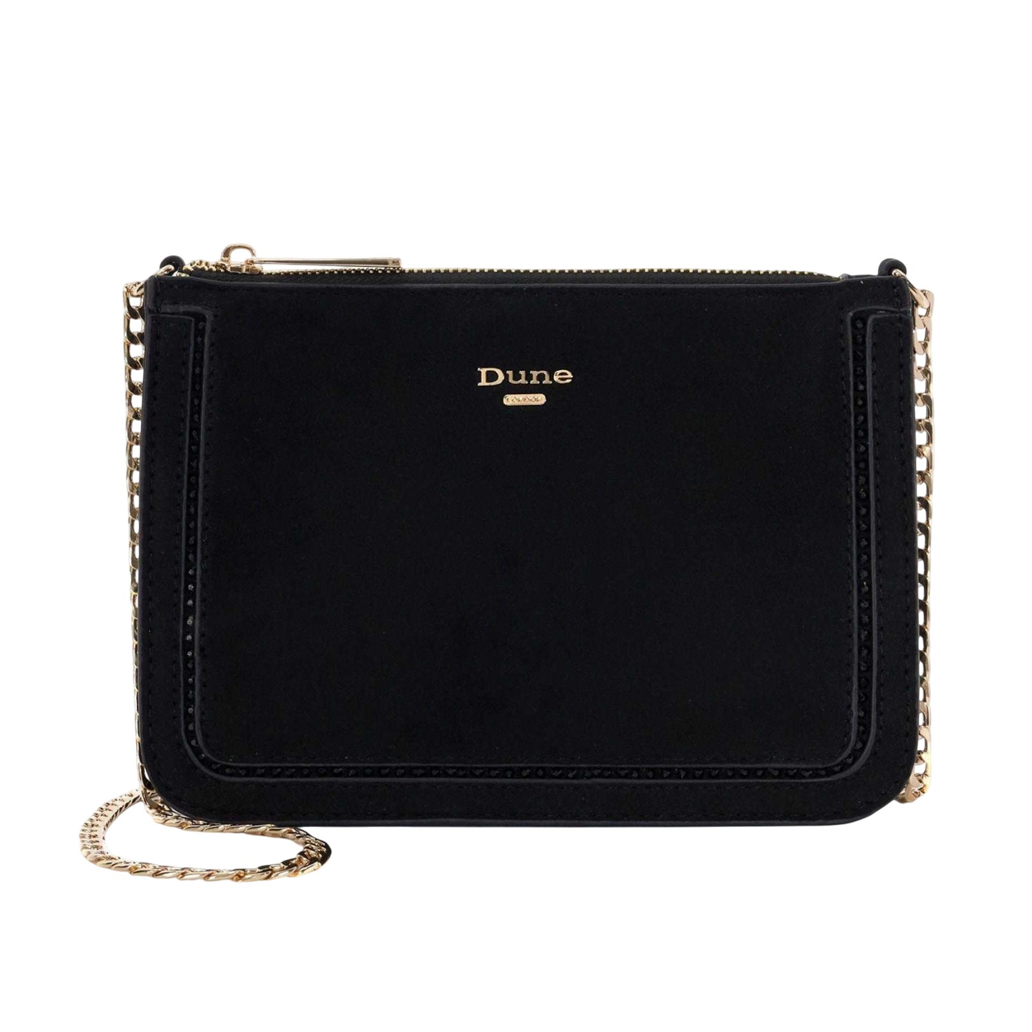 Dune London - "Emilyo" Handtasche für Damen , Golddetail (Schwarz)