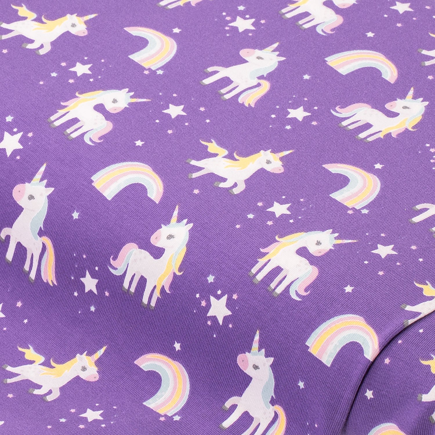 Baumwoll-Jersey „Einhorn“ mit Elasthan, lila-color Image