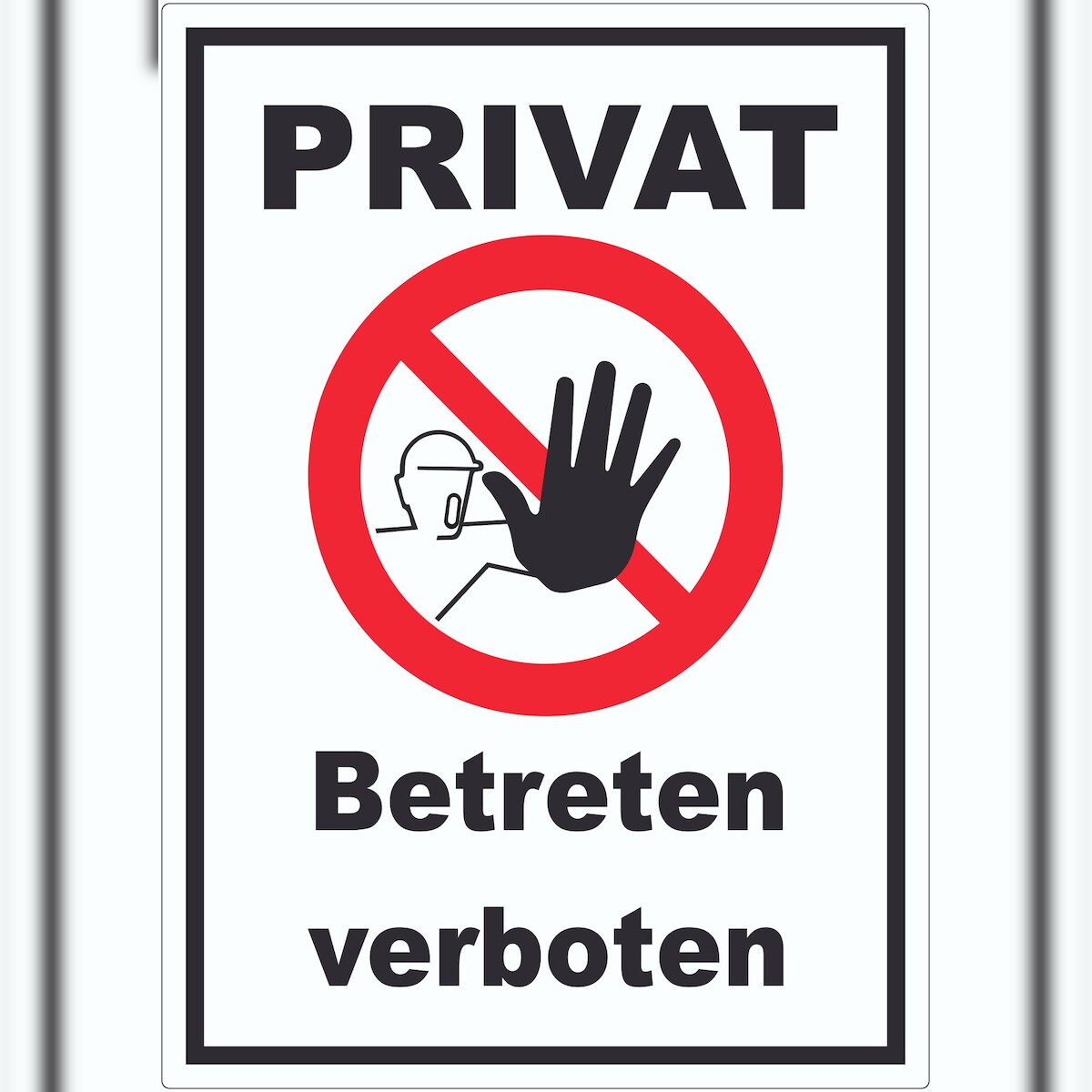 HB-Druck Privat Betreten verboten Aufkleber A0 (841x1189mm) Image