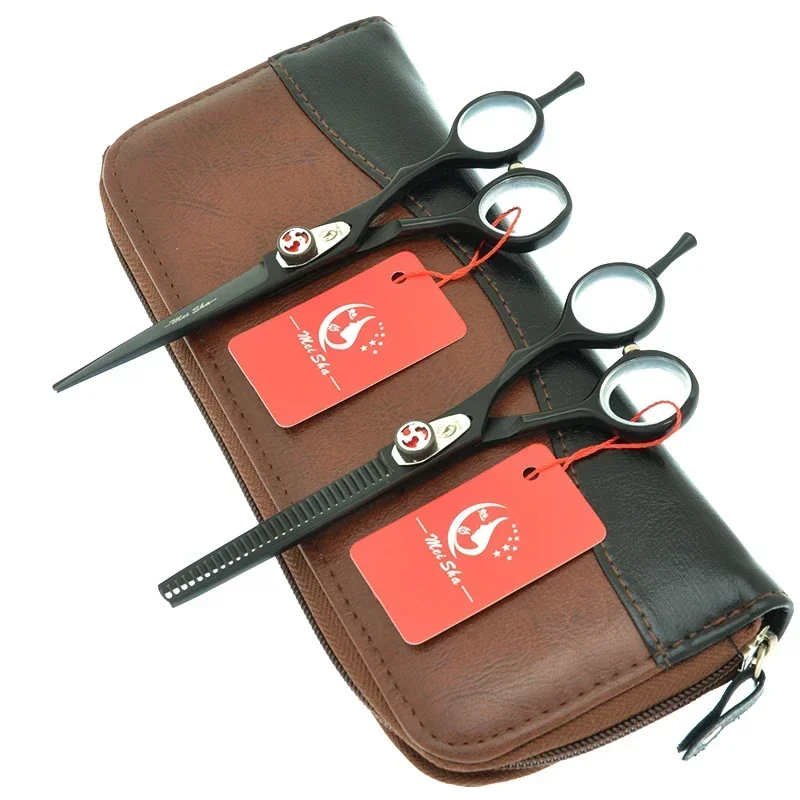 6-Zoll-Profi-Friseurschere aus japanischem Stahl, Haarschneideschere, Salon-Friseur-Effilierschere, Haarschnitt-Haarschneidemaschine A0106A Image