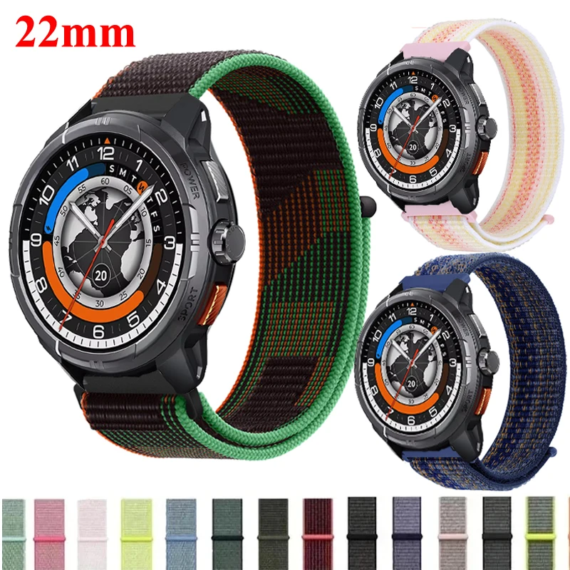 22 mm Nylonschlaufe für HAYLOU Solar Ultra Sportarmband für Haylou Watch 2 Pro 4 4S/Solar 5/Solar Neo/RT2 RT3 RS5 S8 S6 R8/GST Lite Image
