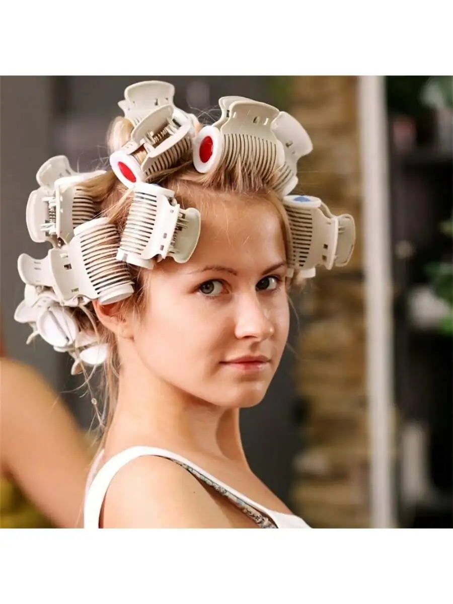 12 professionelle Lockenrollerklemmen – mit robustem Kunststoff und einfach zu bedienendem Design zum Stylen und Locken Image