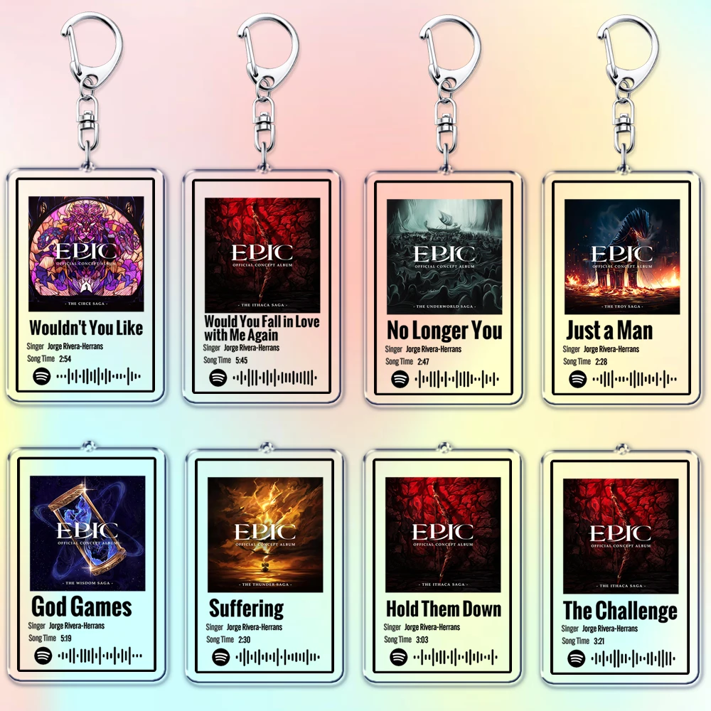 Hot Epic The Musical Songs Schlüsselanhänger für Damen, Accessoires, Tasche, would't You Like No Longer You, Musikanlüssel, Schmuck, Fans, Geschenke Image