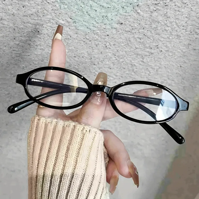 Trendy Y2K Retro Oval Quadrat Blau Grün Kleine Rahmen Gläser Rahmen Frauen Anti Blaues Licht Gläser Vintage Brillen Brille
