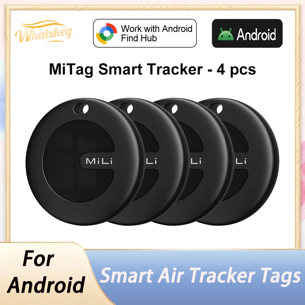 Nur Android MiLi LiTag/MiTag Autolocator Anti-Lost Smart Tag Kompatibilität Schlüsseltasche Artikelfinder für Google Find Hub 1/4-teiliges Set Image