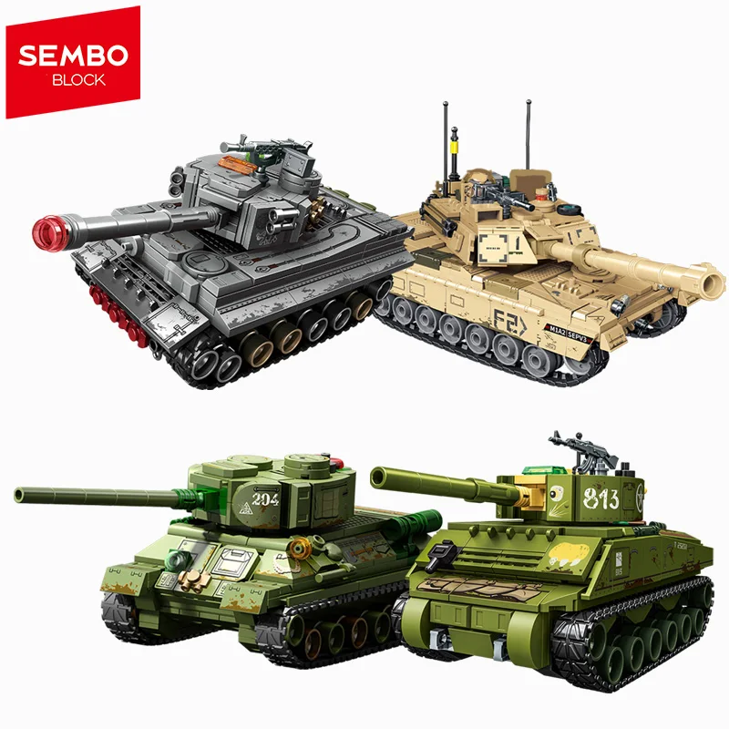 SEMBO BLOCK Panzer-Serie, Militärpanzer-Bausteine, MOC-Modellbausatz für Jungen, Armeetechnik, Fahrzeugideen für Kinder, Geschenke für Jungen Image