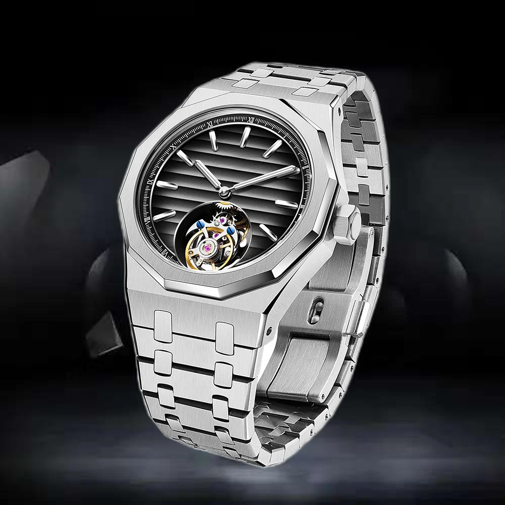 Raymondoya Männer Fliegen Tourbillon Bewegung Mechanische Automatische Luxus Uhren Armbanduhren Skeleton Uhr Marke Für Mann Sapphire Image