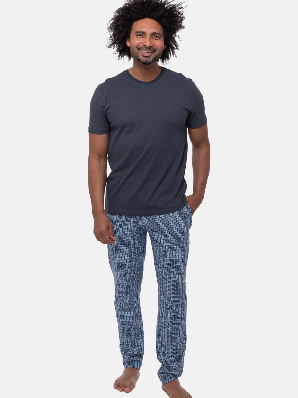 Mey Schlafanzug Herren grau, S Image