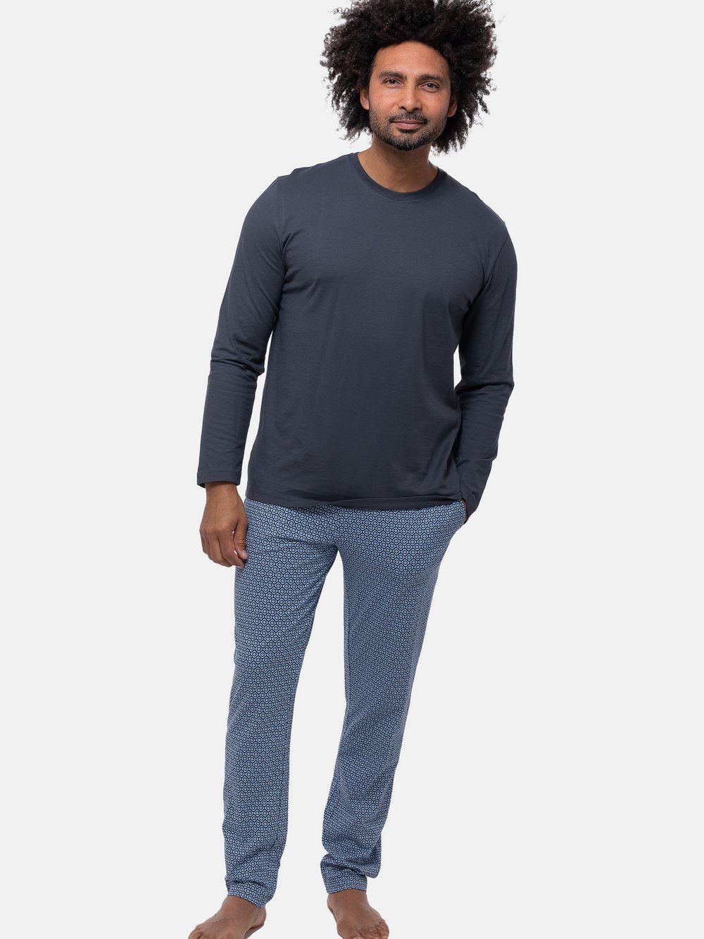 Mey Schlafanzug Herren grau, S Image