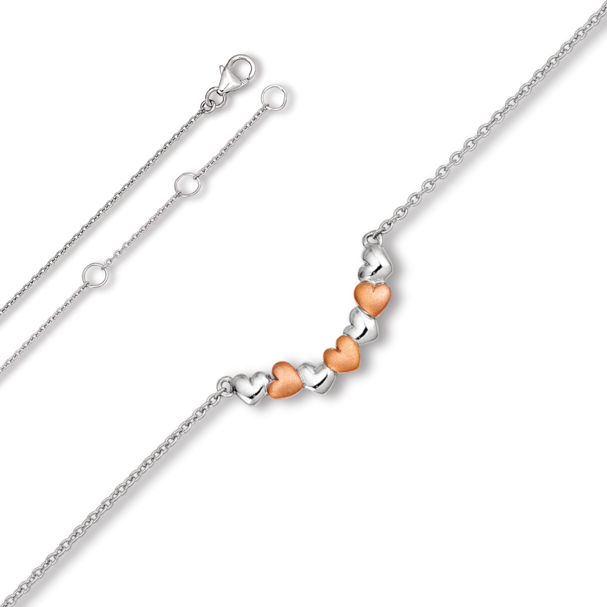 Silberkette ONE ELEMENT "Herz Halskette aus 925 Silber 42 cm", silber, Halsketten, Damen, Silber 925 (Sterlingsilber), Silberkette, Ein Geschenk von Herzen – zart, elegant & voller Symbolik