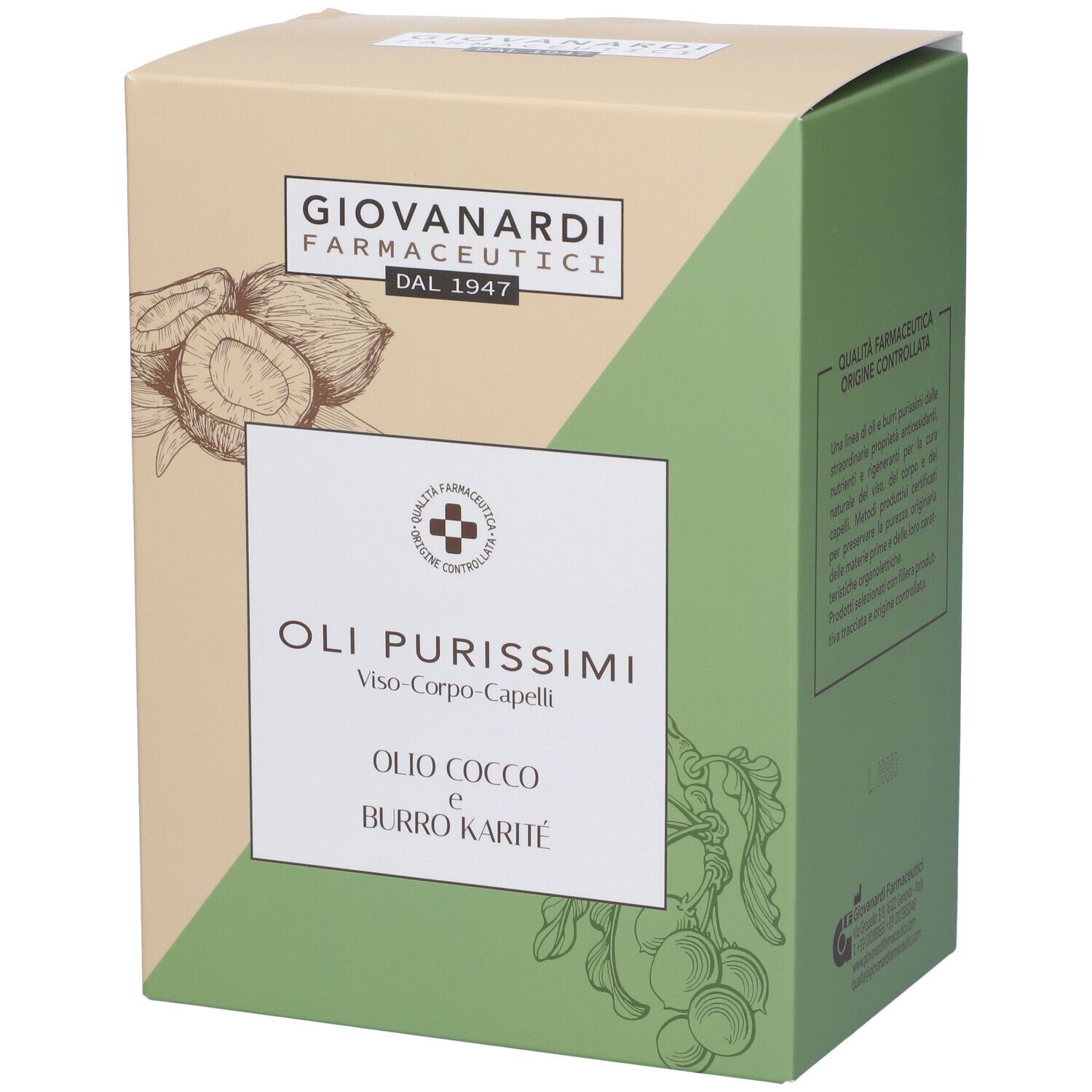 Giovanardi Farmaceutici Set Oli Purissimi Viso-Corpo-Capelli Cocco + B