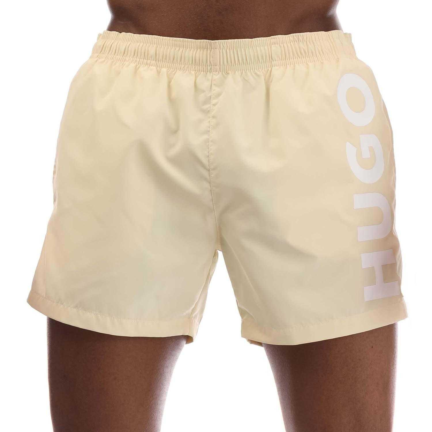 Hugo - "Abas" Badeshorts Logo für Herren (Gelb) Image