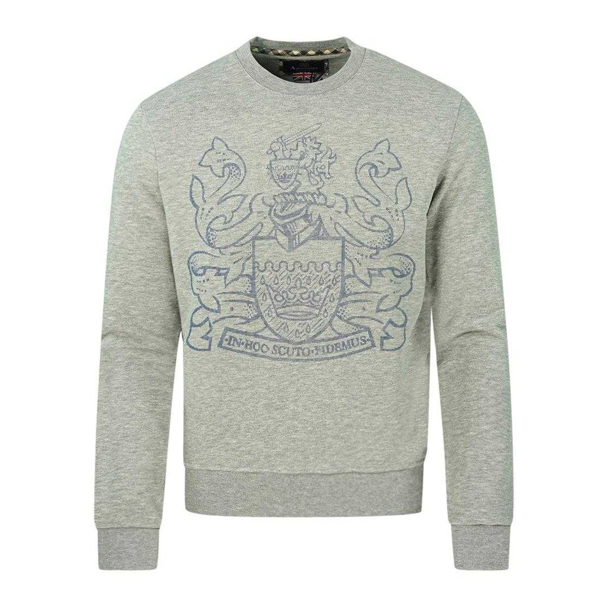 Aquascutum - "Aldis" Sweatshirt für Herren, Logo (Grau) Image