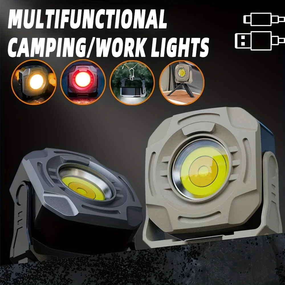 Ultrahelles Arbeitslicht, Notfalllaterne für den Außenbereich, 6 Modi, USB-Aufladung, Campinglampe, Mini-Taschenlampe, Auto-Wartungslicht