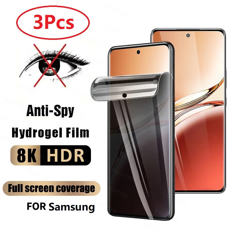 3 Stück Privatsphäre Hydrogel Film für Samsung Note 8 9 10 Plus 20 Ultra 5G Displayschutzfolie Image