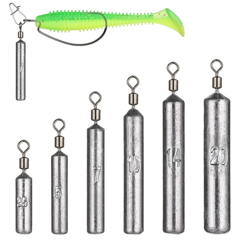 5 pz/lotto esche da pesca Sinker 3.5g 5g 7g 10g 14g 20g peso di pesca platina pesi a goccia d'acqua attrezzatura da pesca accessori strumento