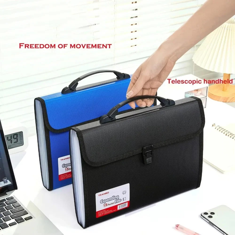 Cartella portadocumenti portatile in formato A4 con 13 tasche espandibili, cartella portadocumenti in carta, custodia per organo, custodia per ufficio e scuola
