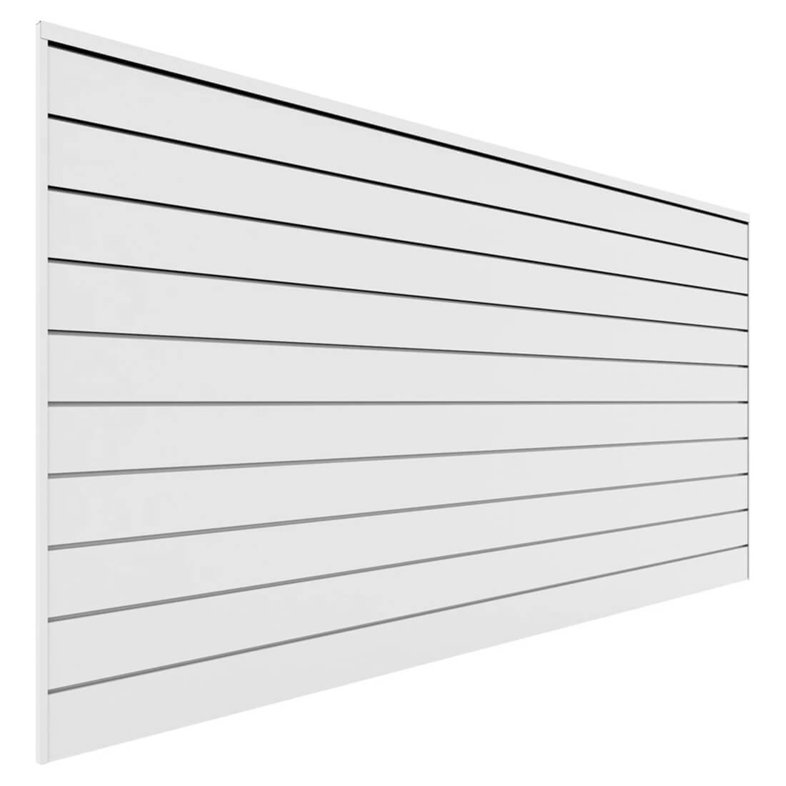 Proslat 8 ft. x 4 ft. PVC Slatwall (White)