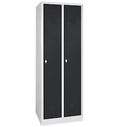 Garderobenspind "Profi" mit Drehriegelverschluss, 2 Abteile, BxTxH 600x500x1800 mm Image