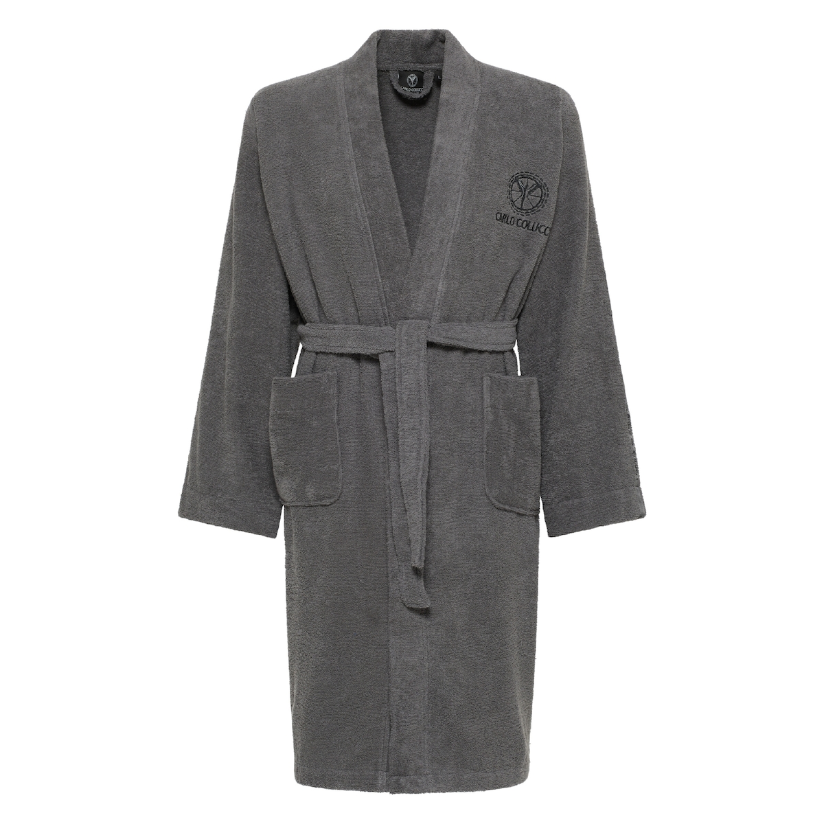 Carlo Colucci Bademantel Vito Herren - S - Anthrazit Image