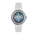 Ice-Watch Unisex Quartz Watch with Blue Dial Analogue Display and White Silicone Strap IB.ST.WSH.U.S.11