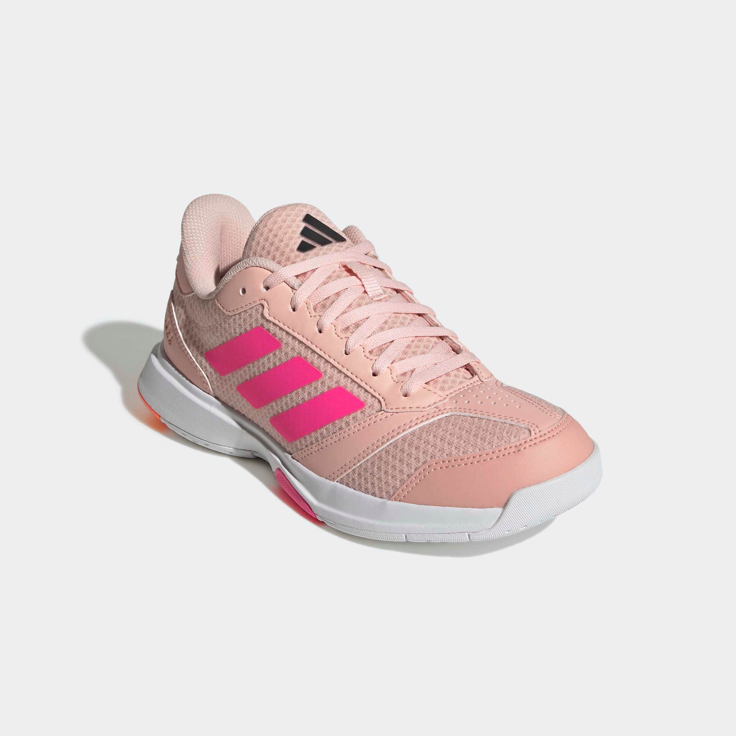 Hallenschuh ADIDAS PERFORMANCE "LIGRA 8 INDOOR", Damen, Gr. 37, blush pink, lucid pink, cloud weiß, Synthetik, Textil, Schuhe Hallenschuh