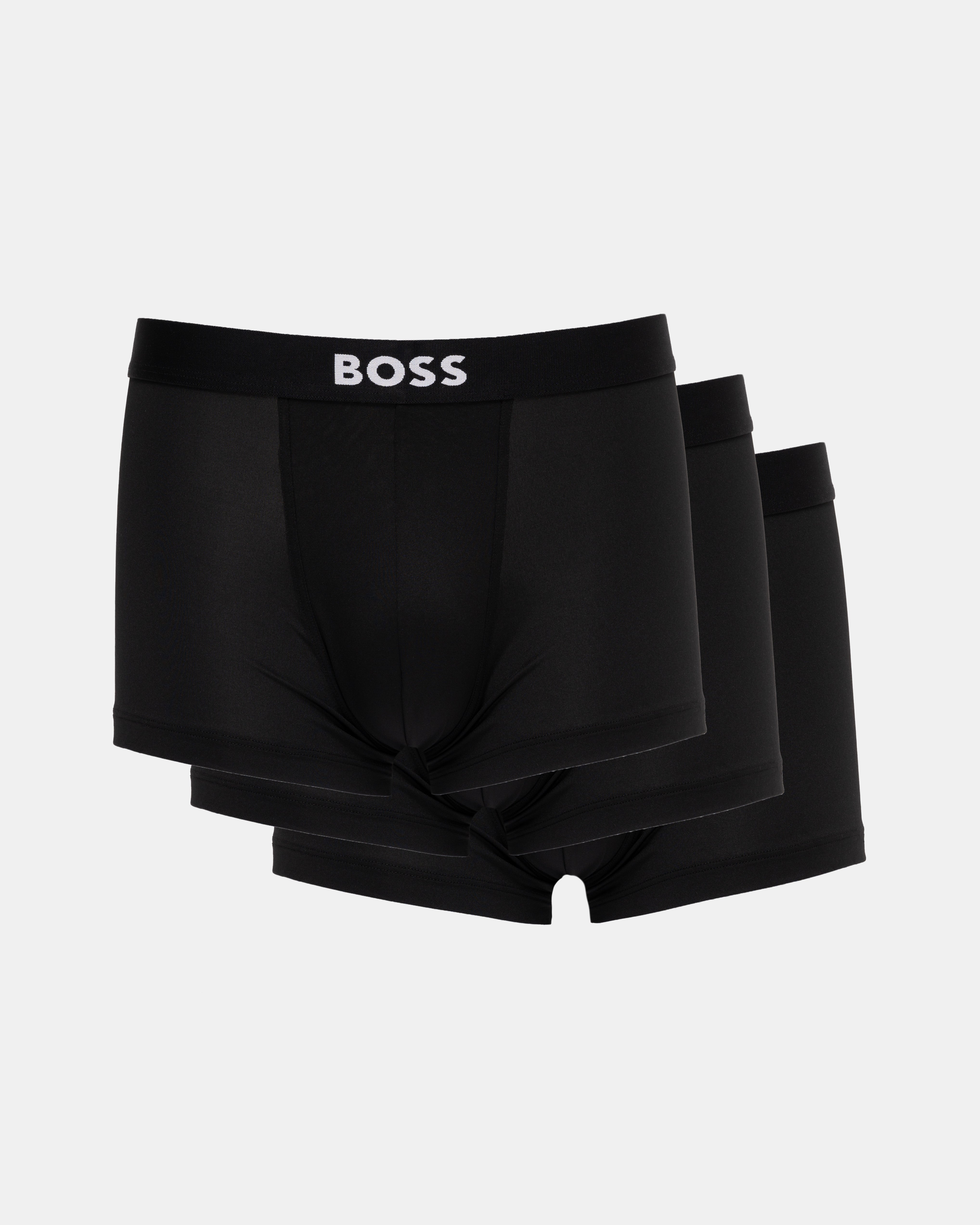 Boss Orange Mens Micro ONE Trunks in Black (3 Pack) Cotton - Size Medium | Boss Orange Sale | Discount Designer Brands