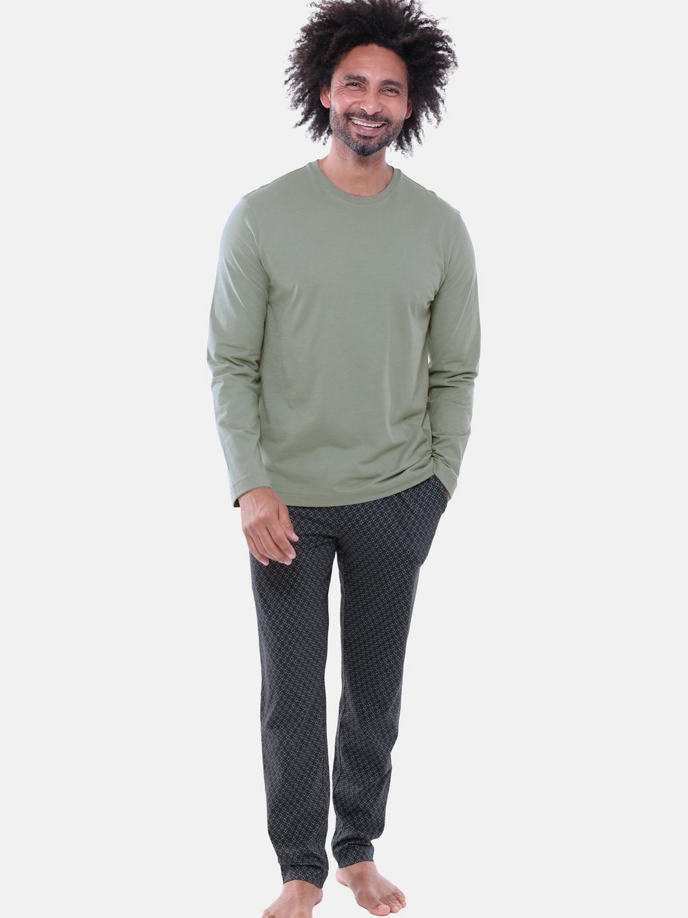 Mey Schlafanzug Herren grün, L Image