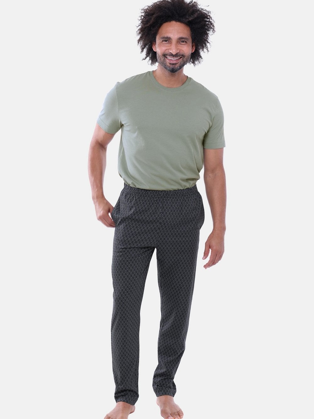 Mey Schlafanzug Herren grün, M Image