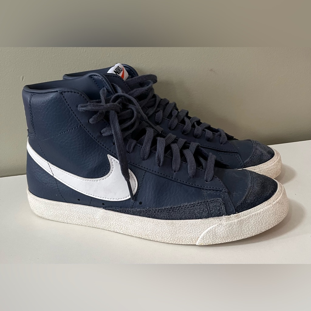 Nike Shoes | - Men’s Nike Blazer Mid ‘77 Vintage Thunder Blue Shoes 10.5 | Color: Blue | Size: 10.5