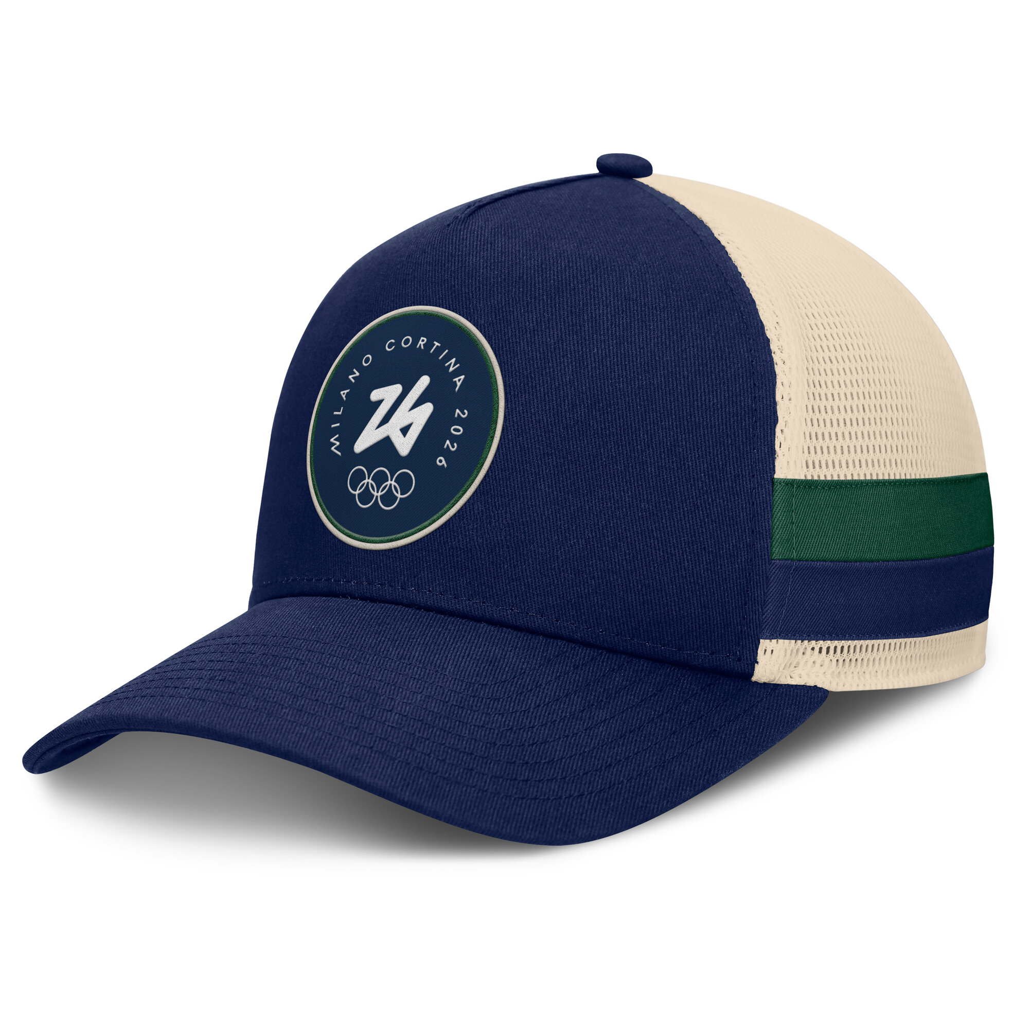 Fanatics Herren-Kappe Milano Cortina 2026 Winter Olympics Prestige A-Frame, marineblau/cremefarben, verstellbar Image