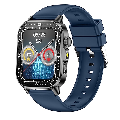 Neue, präzise EKG-Smartwatch mit Herzgesundheitsanalyse, starker Taschenlampe, Bluetooth-Anruffunktion und 450-mAh-Akkukapazität für Damen und Herren Image