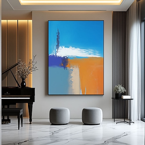 handgemaltes Original-Ölgemälde, Texturkunst, originelles abstraktes Gemälde, farbenfrohe abstrakte Kunst, großes abstraktes Ölgemälde, moderne Pinselstrich-Wandkunst Image