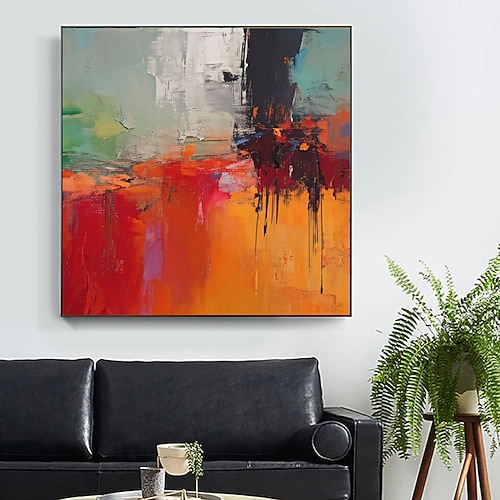 handgemalte gelbe Strukturwandkunst, gelbe abstrakte Wandkunst, orange abstrakte Malerei, rosa 3D-Struktur-Leinwandkunst, rosa Leinwandkunst, Malerei auf Leinwand Image