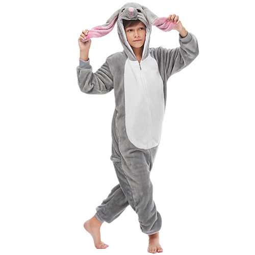 Karnevalskostüm 2026 Tier Kaninchen Hund Karneval Kigurumi-Pyjamas Ausgefallene Kostüme Nachtwäsche Warm Lustiges Kostüm Bequem Kinder Unisex Männer und Frauen Weihnachten Halloween Karneval Party Image