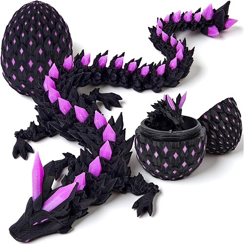 Ostereier: 3D-gedruckte Dracheneier, die im Dunkeln leuchten, bewegliche Drachenspielzeuge, coole Dino-Fidget-Toys, Dinosaurier-Eier, Strumpffüller für 4-6, 5-7, 8-12 Teenager, Mädchen, Kinder, Jungen Image