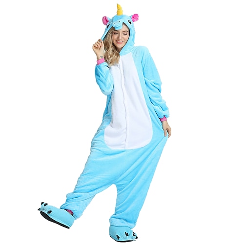 Karnevalskostüm 2026 Tier Einhorn Pony Karneval Kigurumi-Pyjamas Ausgefallene Kostüme Nachtwäsche Warm Lustiges Kostüm Bequem Kinder Erwachsene Unisex Jungen Mädchen Weihnachten Halloween Karneval Image