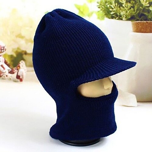 Unisex Hut Wintermützen Winddicht Warm Täglich Outdoor Straße Strick Einfarbig Image