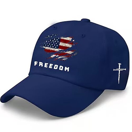 Herren Unisex Hut zum 250-jährigen Jubiläum der Vereinigten Staaten Baseballkappe Sonnenhut Trucker-Kappe Blau Schwarz Polyester / Polyamid Verstellbar Patriotisch Urlaub Sport Täglich Outdoor Image