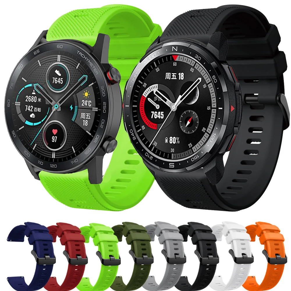 22mm cinturino per orologio Honor GS Pro cinturino Honor Magic Watch 2 46mm cinturino in Silicone a sgancio rapido cinturino da polso Correa