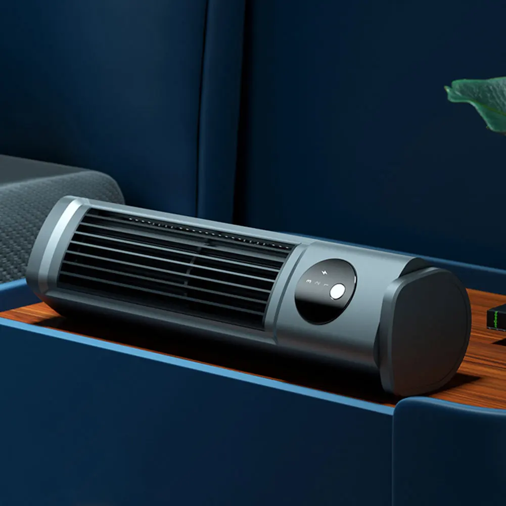 Turmventilator, USB wiederaufladbar, tragbarer Tischventilator, leise kühlender persönlicher Ventilator für Schlafzimmer, Heimbüro Image
