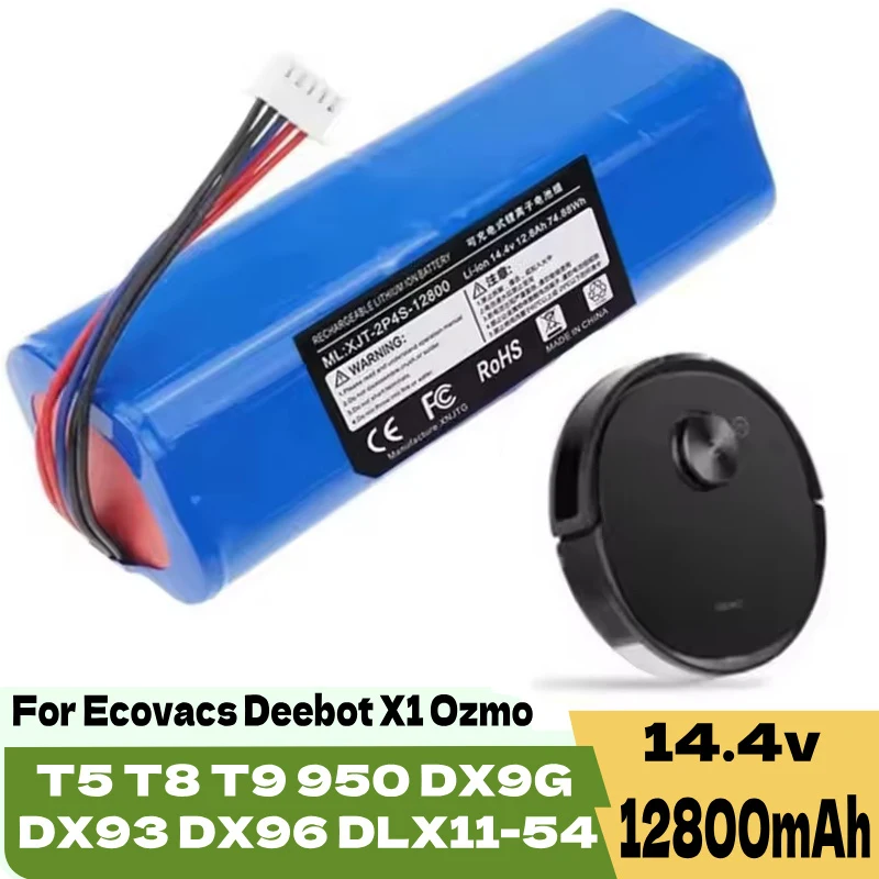 Neuer ECOVACS Akku S10-LI-144-5200-12800 mAh Roboter-Staubsauger Ersatz für X1 T5 T8 T8AIVI MAX T9 Image