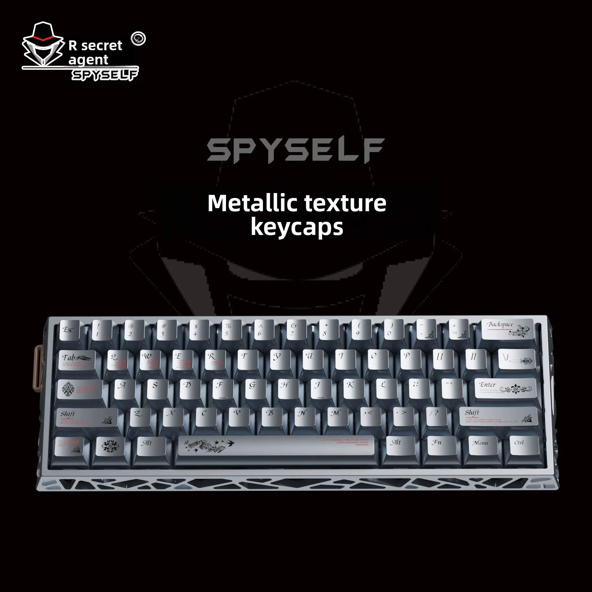 SPYSELF Key of Time Tastenkappe – Metallstruktur, mattiert, 5-seitige Wärmesublimation Image