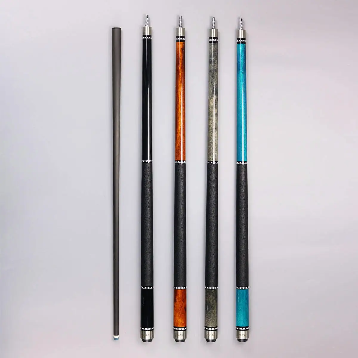 Stecca da Biliardo VanQS Hotsell 3/8-8 con Giunto Radiale, Realizzata a Mano, in Fibra di Carbonio 1/2-pc, Punta da 12,5mm, con Protezione per il Giunto e Impugnatura in Vera Pelle