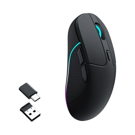 Keychron M3 Wireless Mouse PAW3395 Sensor with Programmable Macro Button 26 000 DPI Supports 2.4 GHz/Bluetooth 5.1 79g Ultra-Light Ergonomic Design Up to 70 Hours Using for PC Mac Laptop - Black